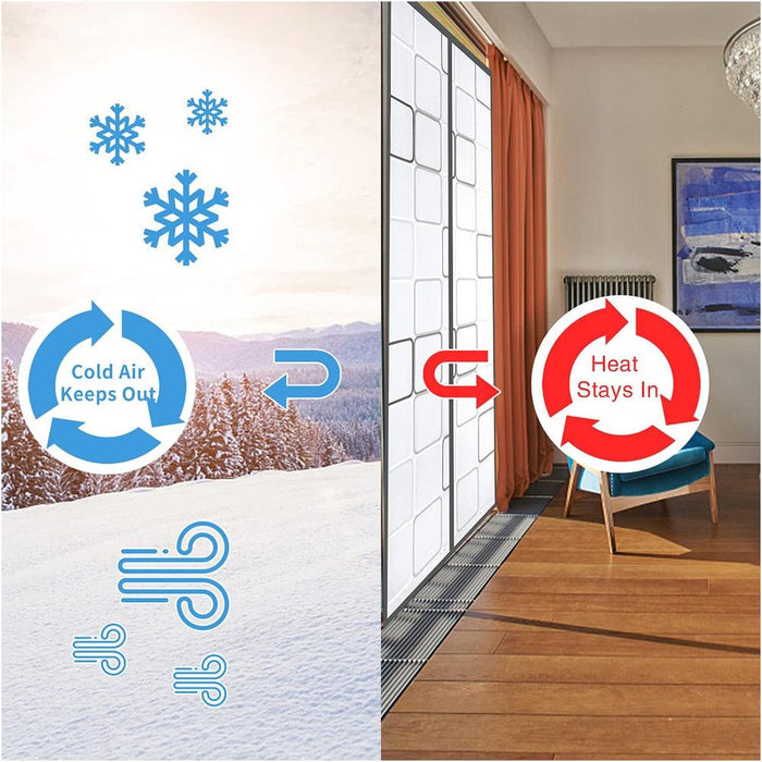 Freshen Up Your Space and Keep Insects Out with our Magnetic Screen Door Curtain for Anti-Cold Heat Insulation