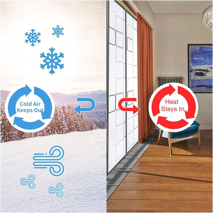 Bug-Free Comfort! Premium Screen Magnetic Insulation Door Curtain