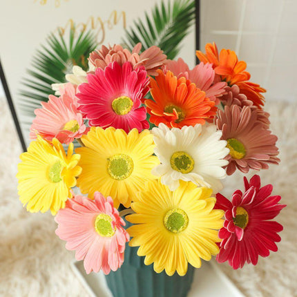 Radiant Faux Gerbera Daisy Arrangement - Perfect Floral Display for Events & Stylish Home Decor