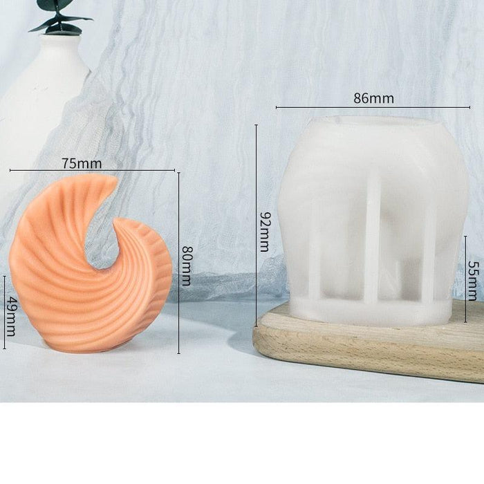Wave Swirl Silicone Candle and Soap Making Mold - Revolutionize Your Crafting Journeys!