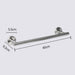 Sleek Stainless Steel Bathroom Organization Set with Robe Hooks and Towel Bar