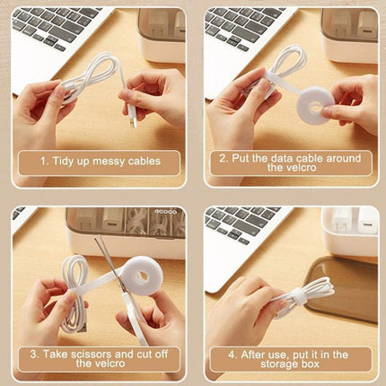 Retro Chic Cable Management Solution for an Organized Workspace