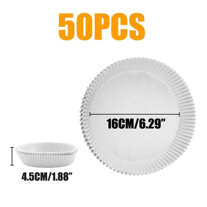 Round Non-Stick Parchment Paper Liners for Effortless Air Fryer Cooking