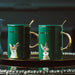 Vintage Ceramic Mugs Set with Lid & Spoon for Enhanced Beverage Moments
