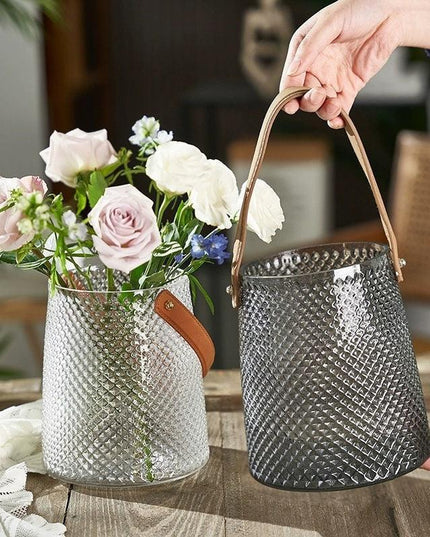Retro Chic Glass Flower Vase: Elevate Your Home Décor