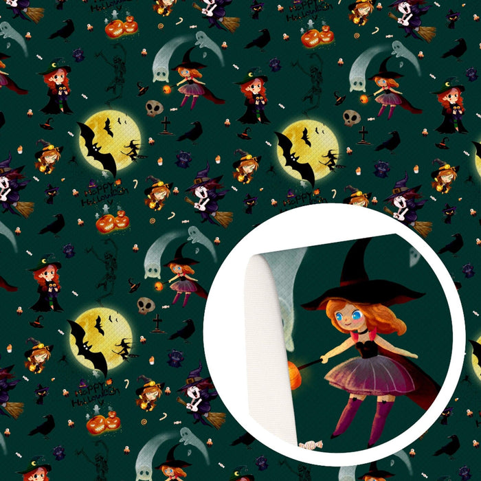 Spooky Ghost Pumpkin Leatherette Sheets - Halloween Crafting Essentials 🎃