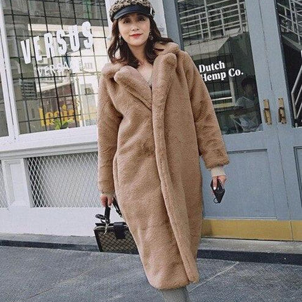 Elegant Faux Rabbit Fur Winter Coat for Ultimate Comfort