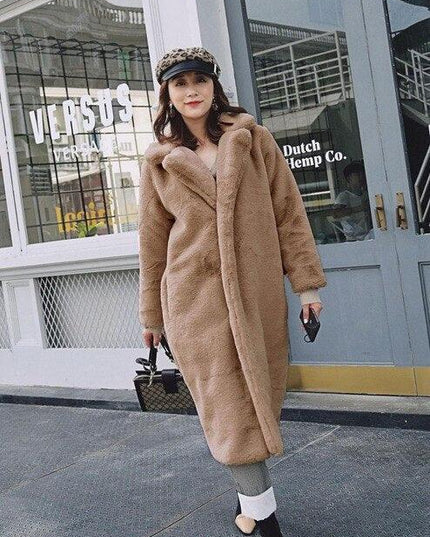 Elegant Faux Rabbit Fur Winter Coat for Ultimate Comfort