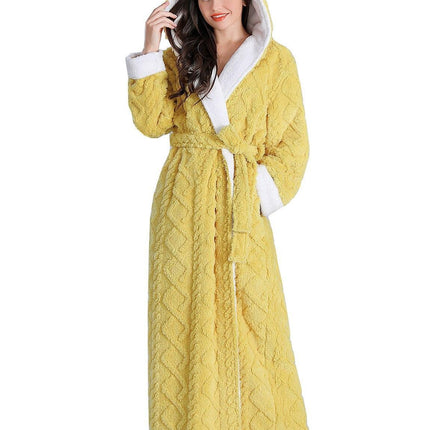 Plush Hooded Fleece Robe - Unisex Ultimate Comfort Loungewear