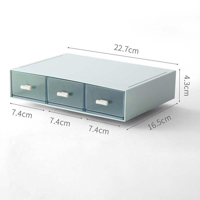 Compact White Plastic Drawer Organizer for Efficient Home and Office Storage