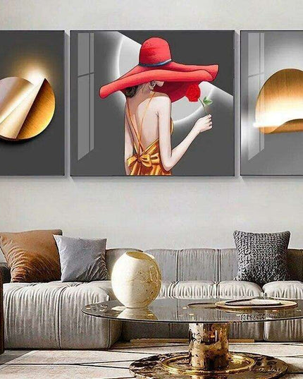 Contemporary Aluminum Triptych Wall Art for Stylish Interiors