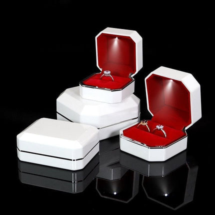 Luxury Velvet-Lined Jewelry Storage Boxes with Glossy Finish