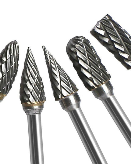 Tungsten Carbide Burr Set for Woodworking: 10-Piece Precision Tool Kit