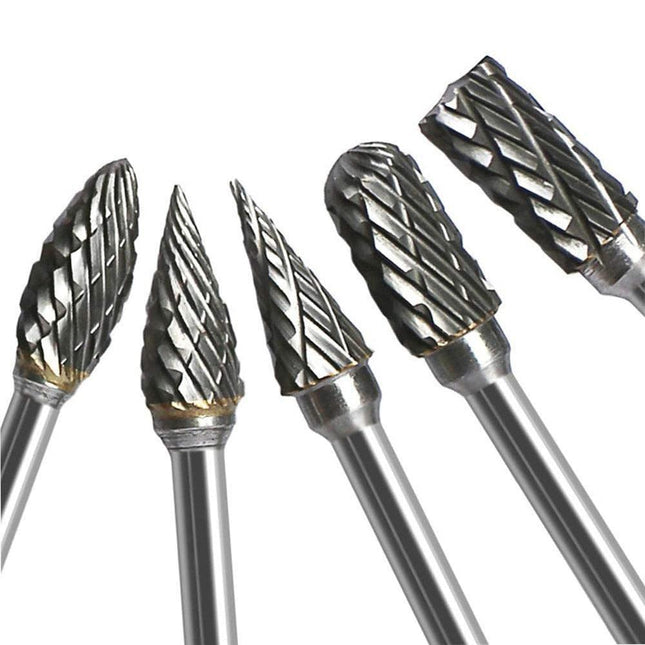Tungsten Carbide Burr Set for Woodworking: 10-Piece Precision Tool Kit