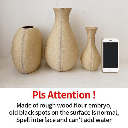 Vintage-Inspired Eco-Friendly Wooden Vase - Timeless Elegance for Your Space