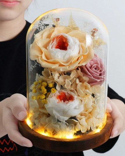 Timeless Blossom - Captivating Rose Preserved in Glass Dome