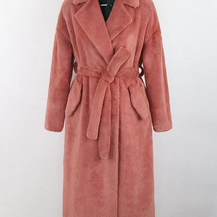 Opulent Faux Rabbit Fur Coat - Transform Your Winter Wardrobe