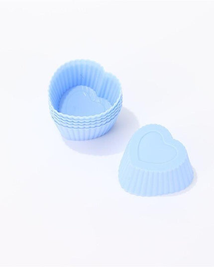 6-Pack Non-Stick Silicone Round Baking Molds for Cupcakes and Muffins