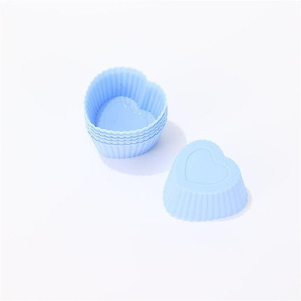 6-Pack Non-Stick Silicone Round Baking Molds for Cupcakes and Muffins