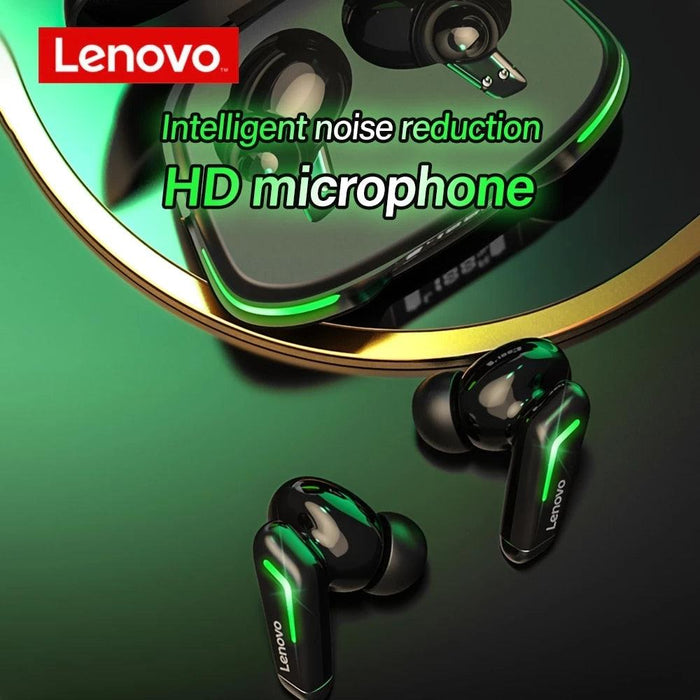 Wireless Lenovo GM3 Gaming Headphones with Noise-Cancellation and Digital Display