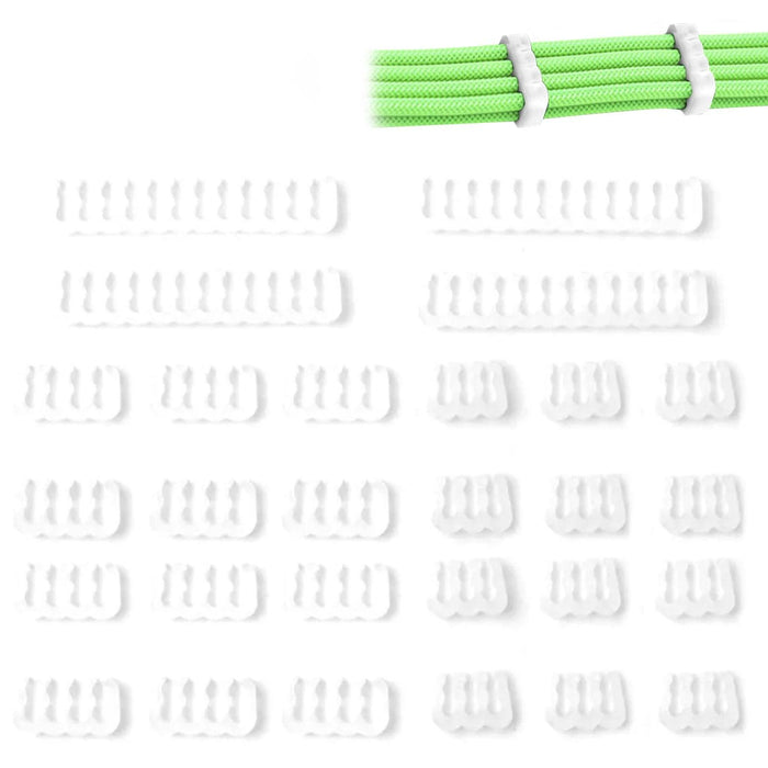 24-Piece Acrylic Cable Comb Set for Organizing 3.0-3.6mm PSU Power Cables