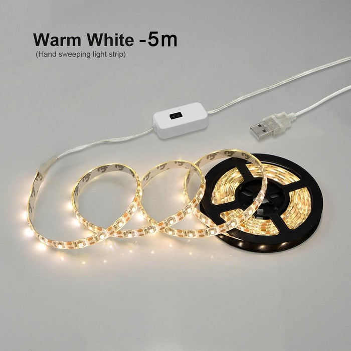 Smart Home Gesture-Controlled LED Night Light Strip with Hand Wave Sensor