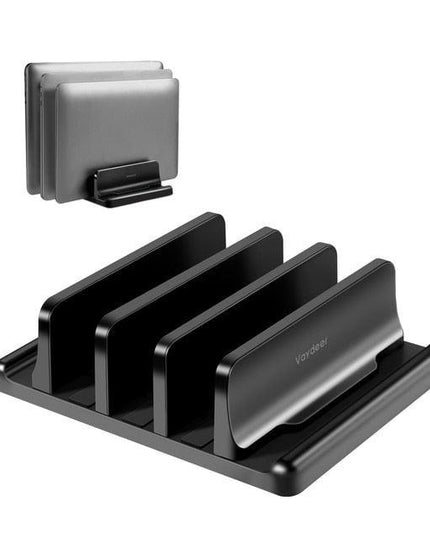 Dual-Device Vertical Laptop Organizer with Customizable Slot Width