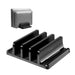 Adjustable Vertical Laptop Holder with Dual Storage and Customizable Slot Width