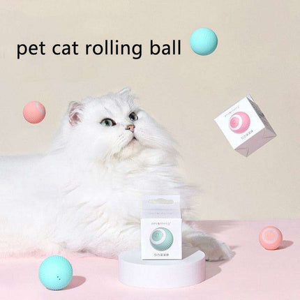 Automated Rolling Ball Cat Toy for Engaging Indoor Fun and Exercise