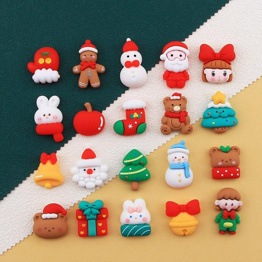 Enchanted Christmas Resin Cabochon Crafting Bundle - Festive DIY Joy