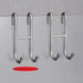 Elegant Stainless Steel Shower, garage, Glass Door Hooks with Silicone Grips - Pack of 2