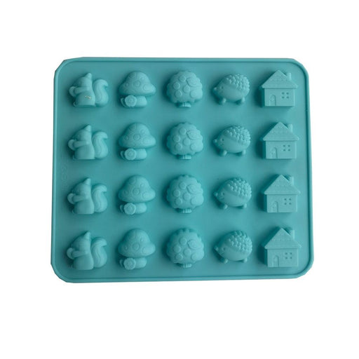 Animal Friends Silicone Mold for 3D Cake, Chocolate, Soap, Resin, Clay, Aroma Stones - Herbivore and Carnivore Mold with 6 Cavities