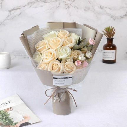 Eternal Blossom Soap Rose Bouquet - A Luxurious Symbol of Enduring Love