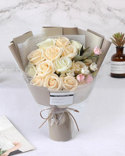 Eternal Blossom Soap Rose Bouquet - A Luxurious Symbol of Enduring Love