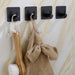 Stainless Steel Towel Holder with Self-Adhesive Hook for Bathroom and Kitchen