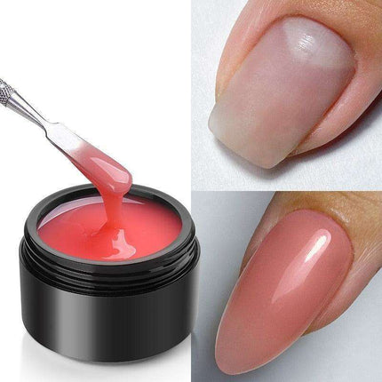 At-Home Salon Nail Extension Kit – Milky White UV Builder Gel for Professional Results