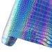 Luxurious Metallic Crocodile Stripe Holographic Faux Leather Crafting Roll - 30x135cm