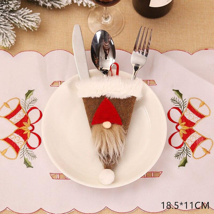 Whimsical Gnome-Themed Christmas Chair Cover - Festive Home Accent