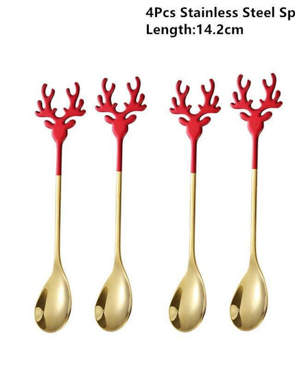 Joyful Holiday Spoon Set for Festive Dining