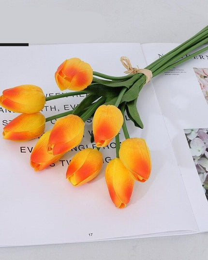 Exquisite Elegance: 10PCS Premium Artificial Tulip Flower Set