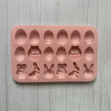 Easter Bunny 18-Cavity Silicone Mold Kit for Creative Treats and Crafts