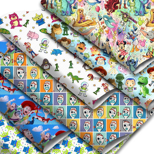 Elegant Cartoon Toy Story Faux Leather Sheets for DIY Crafters