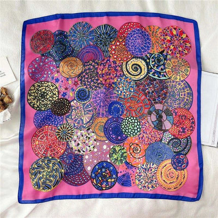 Elegant 70x70CM Printed Polyester Scarf for Timeless Style