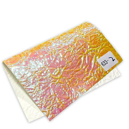 Radiant Crumpled Holographic PU Faux Leather for Creative Creations