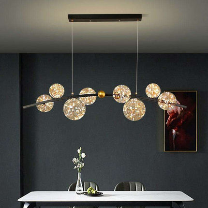 Scandinavian Chic Smart Pendant Light - Customizable Dining Room Lighting Solution..
