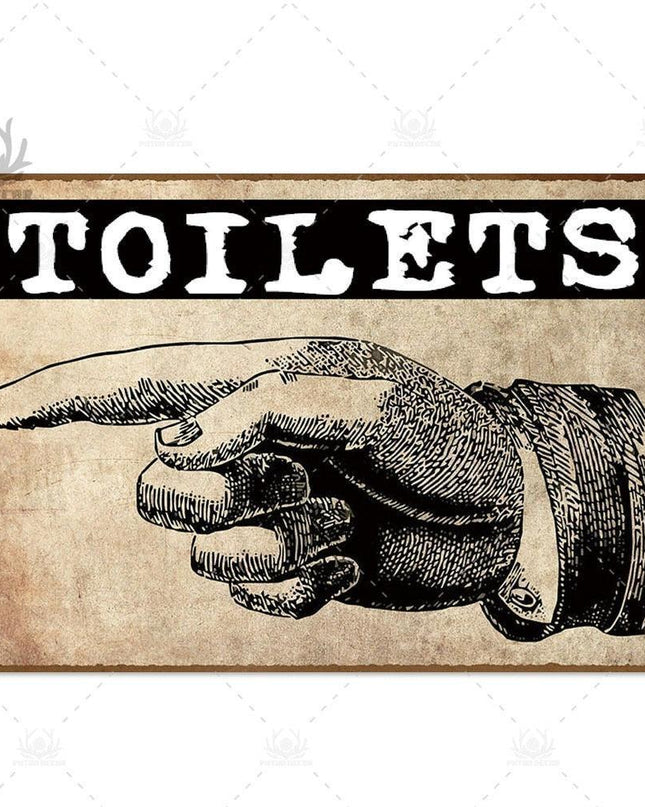 Personalized Retro Metal Bathroom Sign: Timeless Vintage Decor for Your Home