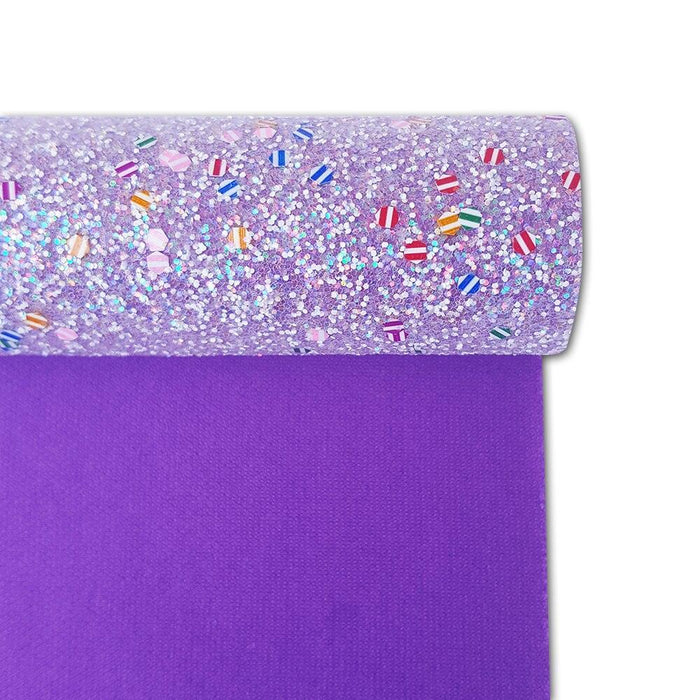 Purple Sparkle Glitter Fabric Roll - Crafting Material for Glamorous DIY Projects