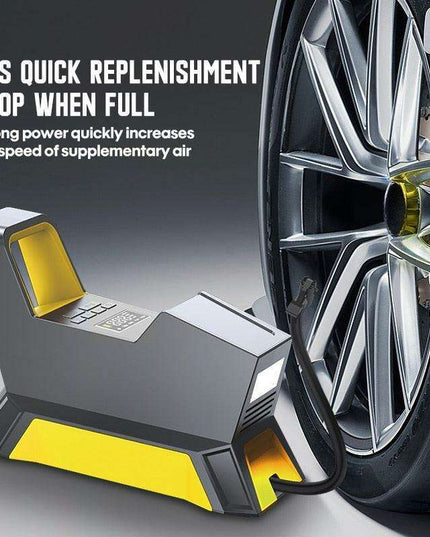 Portable Cordless Tire Inflator with Digital Gauge and LED Light for Quick Inflation