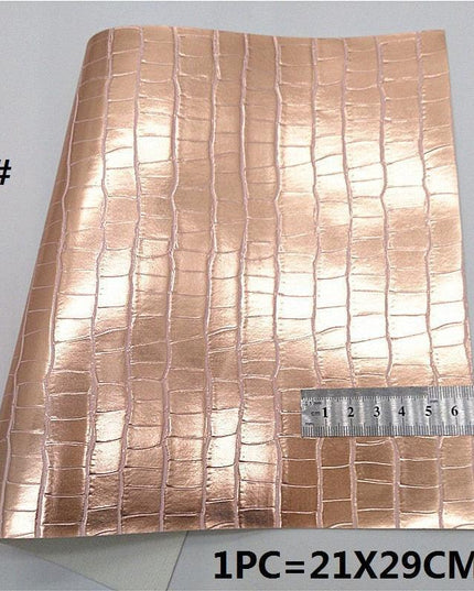Sparkling Rose Gold Glitter Leather Crafting Sheet - Transform Your DIY Projects with Elegance