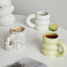 Girl Motif Ceramic Coffee Mug with Whimsical Tire Design